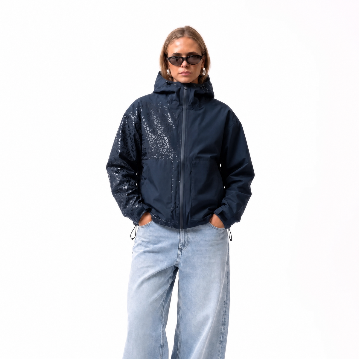 Water Reactive Cheetah Rain Jacket