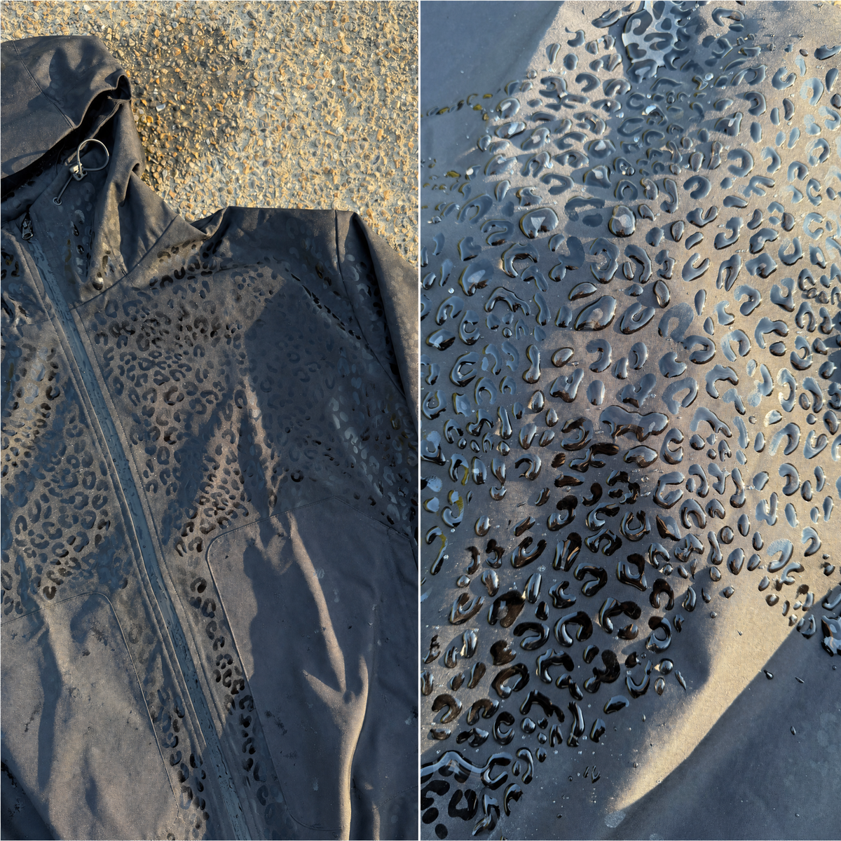 Water Reactive Cheetah Rain Jacket